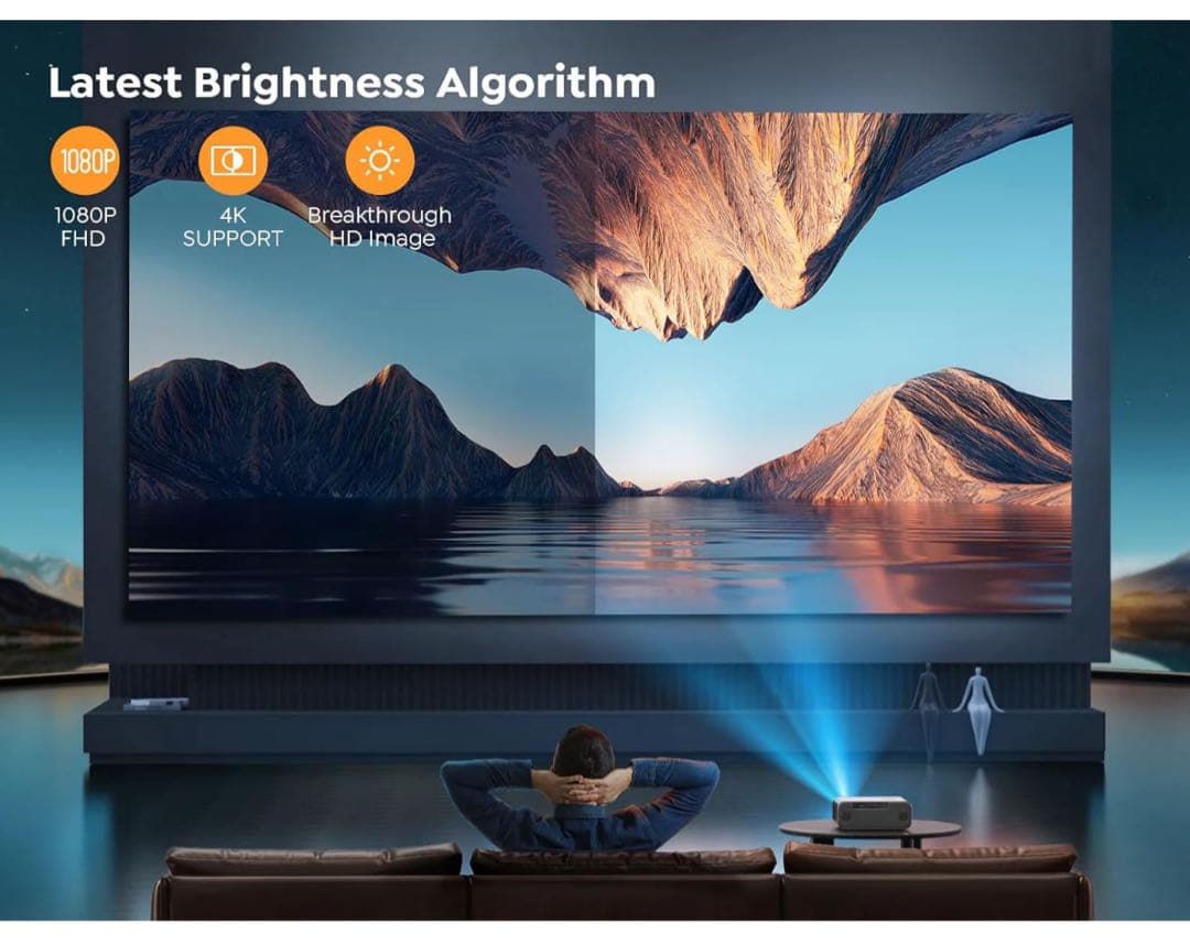 Yaber Pro V9 プロジェクター 本体 ガンメタ