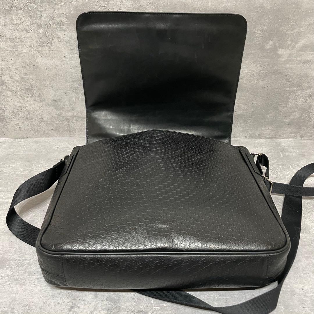 美品 Dior Homme オブリーク トロッター レザー メッセンジャーバッグ