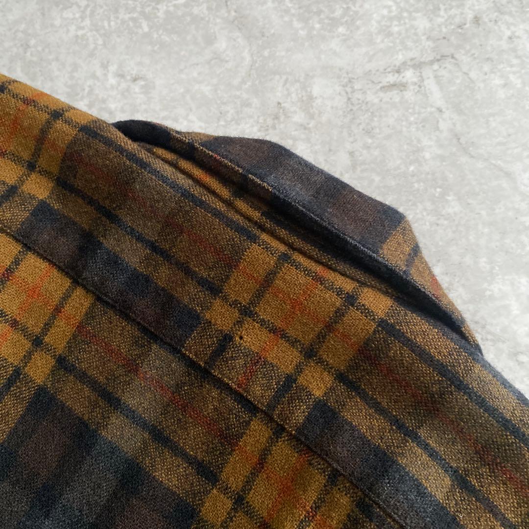 ド渋 60s 70s ペンドルトン ウール オンブレ ボードシャツ USA製 L