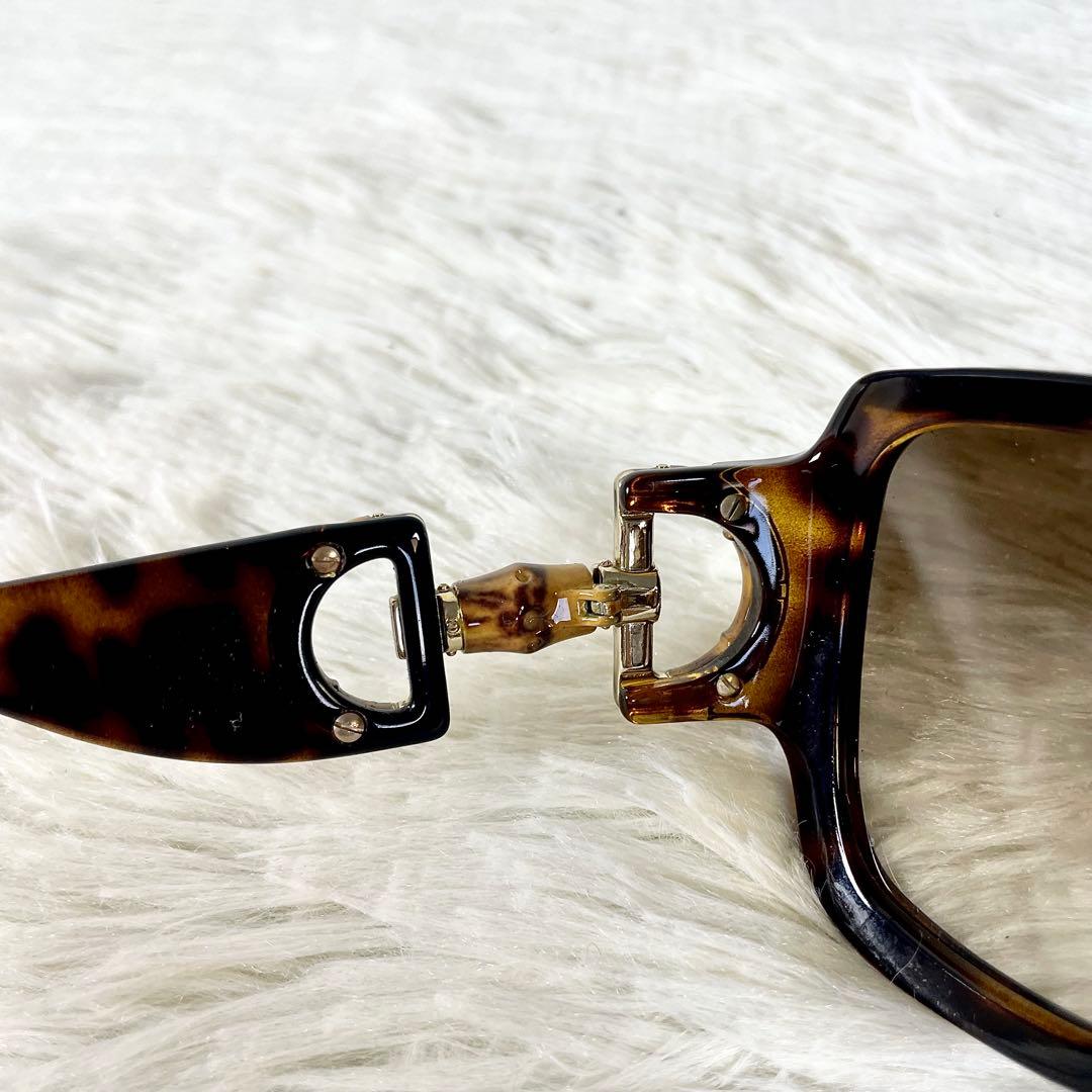 極美品　GUCCI　GG2969　ホースビット　バンブー　べっ甲柄フレーム