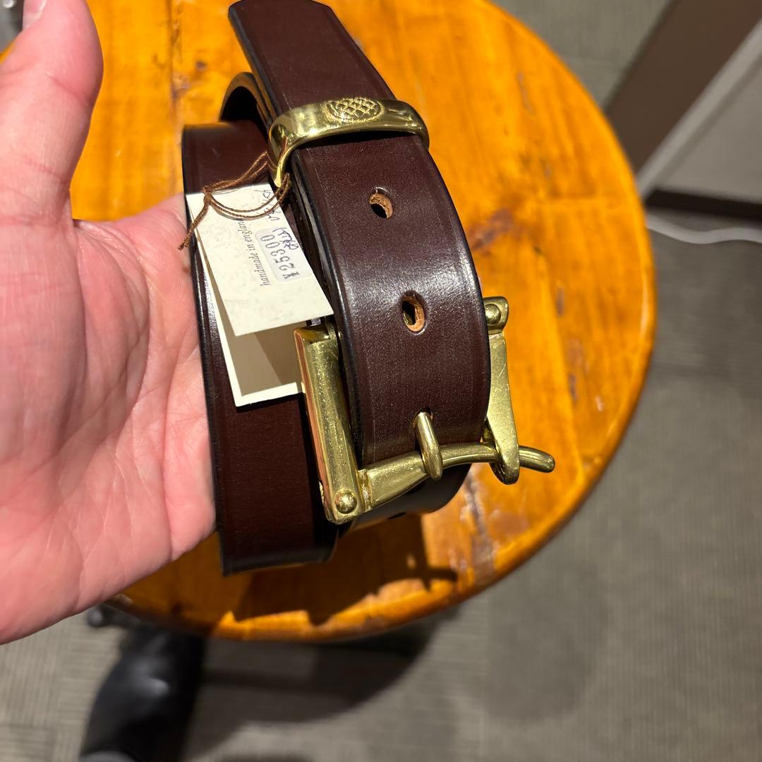 chogunMartin Faizey ダークブラウンレザーベルト