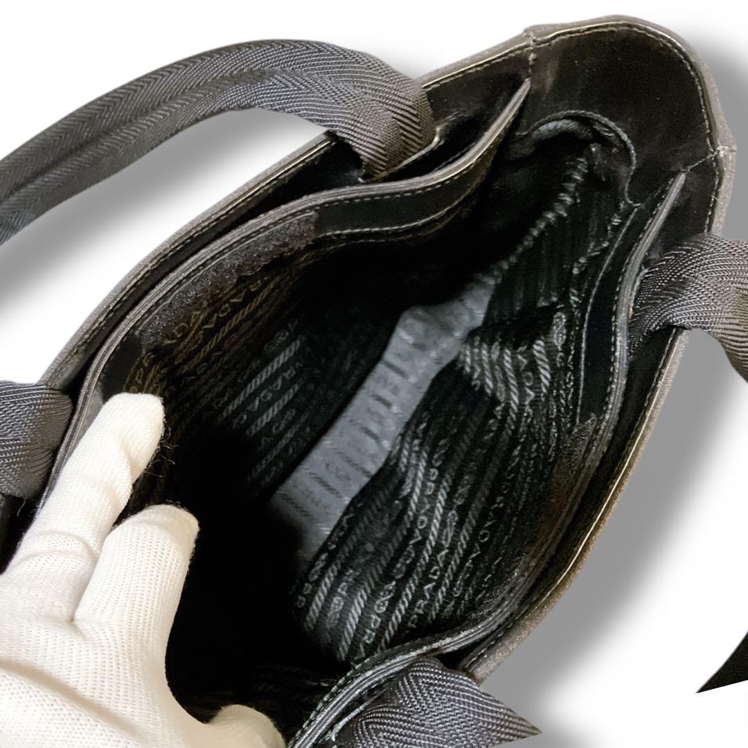 プラダスポーツ イタリア製 デニム トートバッグ ハンドバッグ ブラック系