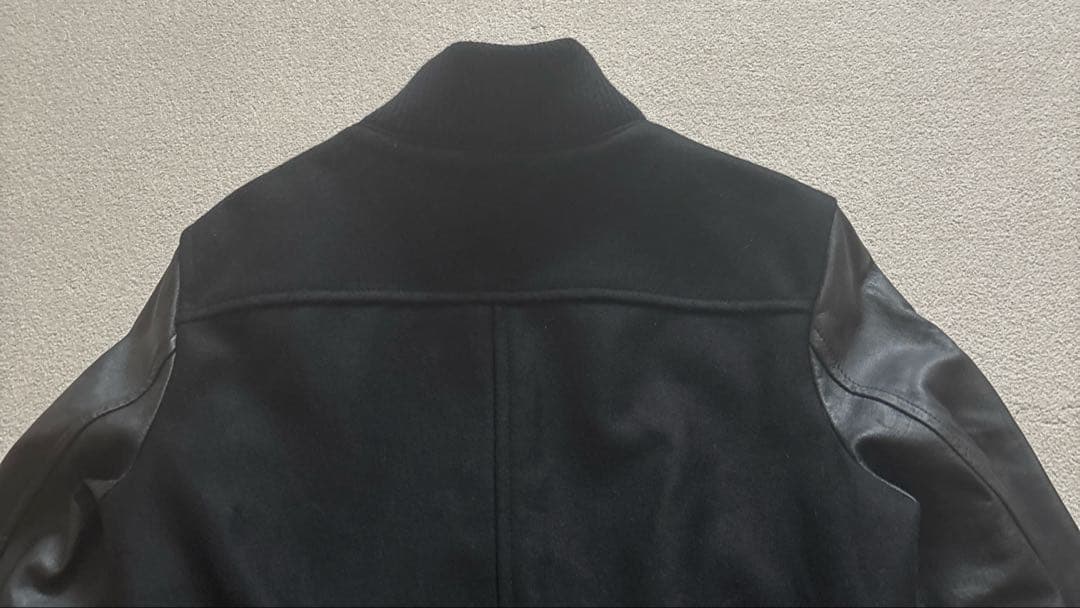 23区L オンワード　袖ラムレザーコンビ　スタジャン　46 未使用に近い