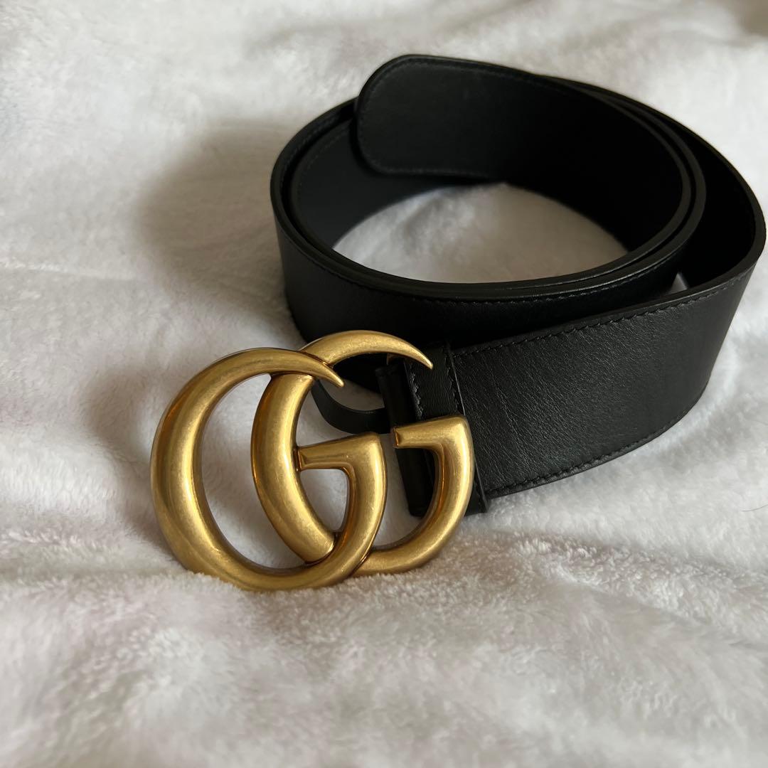 GUCCI黒レザーベルト