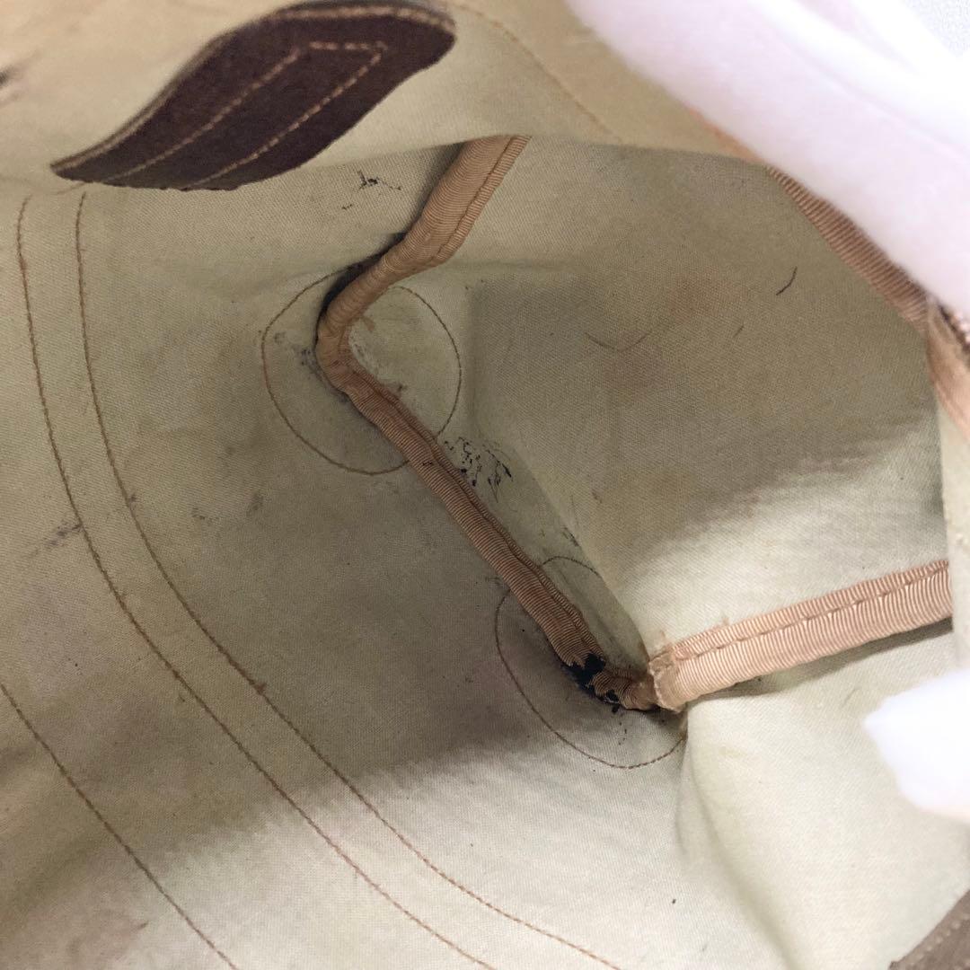 GUCCI シェリーライン ボストンバッグ レザー PVC ハンドバッグ GG