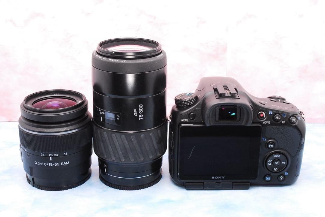 高速連写＆高画質★ソニー α65★一眼レフカメラ★超望遠レンズ付Wレンズ