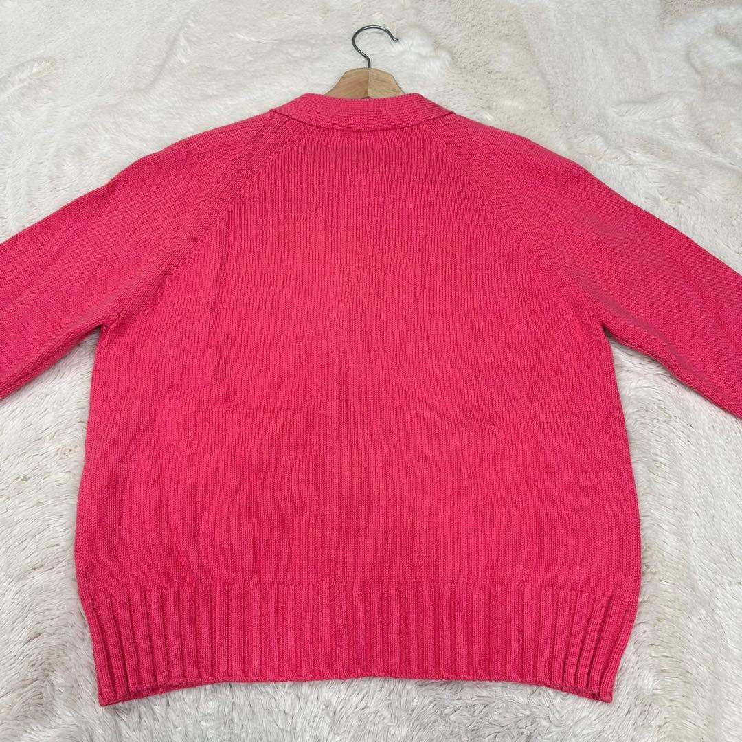 ✨美品✨ヴェリテクールVCK-246コットンカシミヤ混Vネックカーディガンピンク