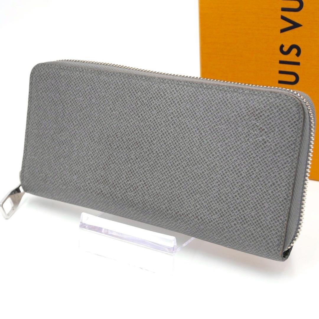 ルイヴィトン タイガ ジッピーウォレット ヴェルティカル グレー 長財布