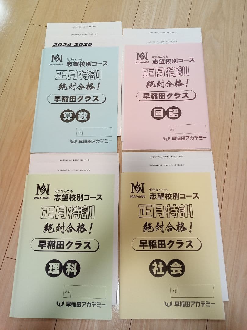 2025入試 NN早稲田 正月特訓★書き込み無し