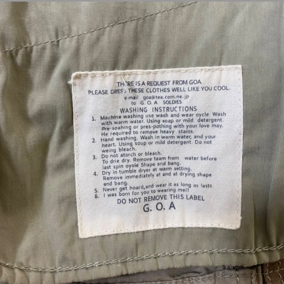 goa 平成 マクブリング y2k 短丈 ボトルネック ミリタリージャケット