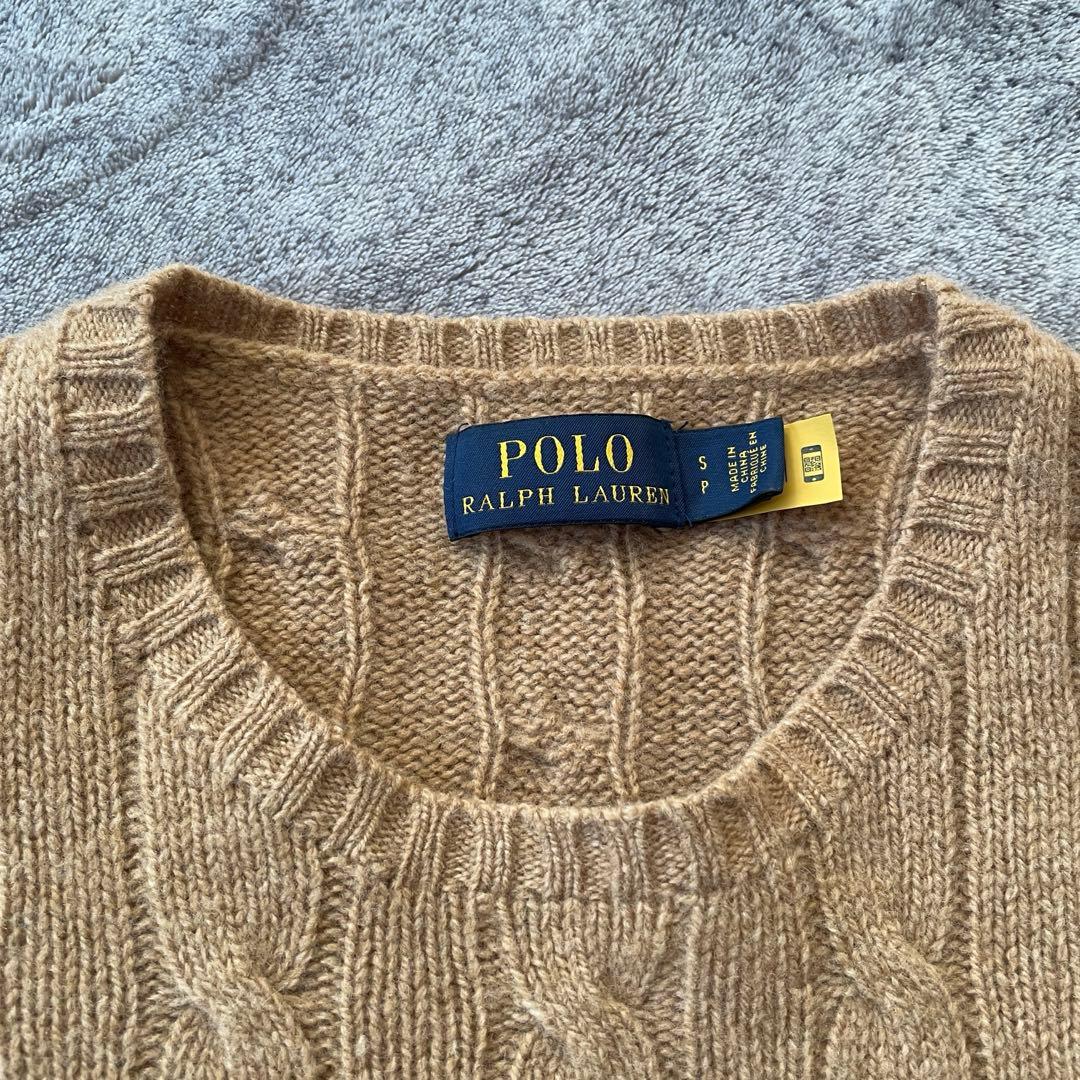 ポロ ラルフローレン 半袖　ケーブルニット　カシミヤ混　現行タグ　完売品