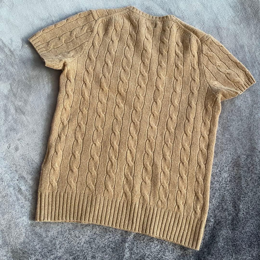 ポロ ラルフローレン 半袖　ケーブルニット　カシミヤ混　現行タグ　完売品