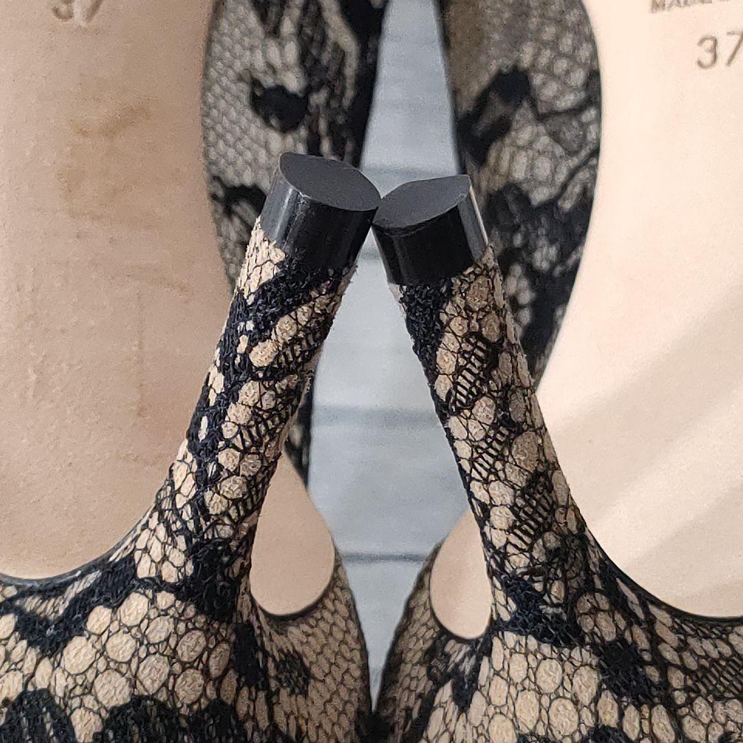 未使用品✨ジミーチュウ　レースパンプス　ポインテッドトゥ　黒　37