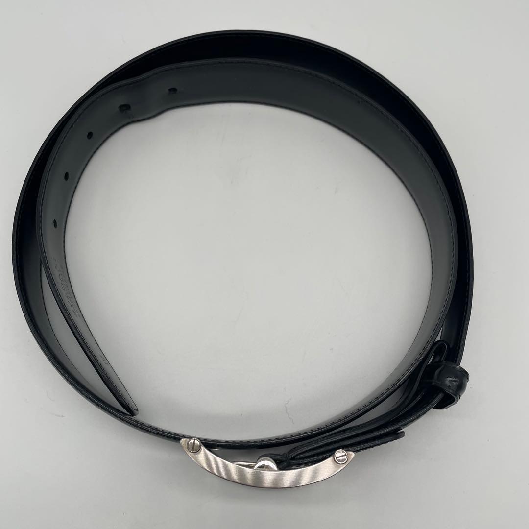 ブルガリ BVLGARI アショーマ ベルト レザー メンズ 黒 115/46