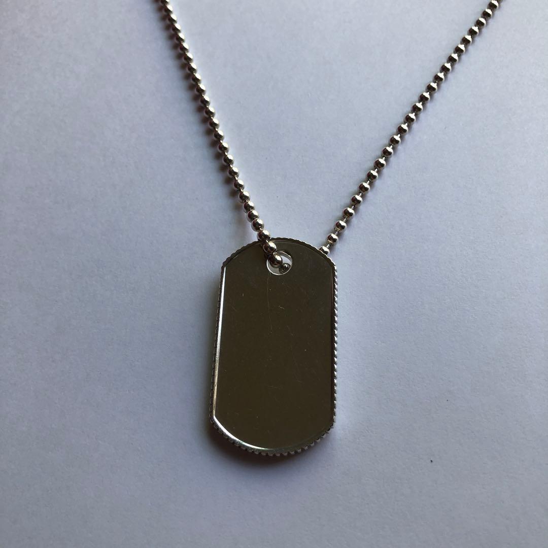 ティファニー　エッジ　ドックタグ　ネックレス