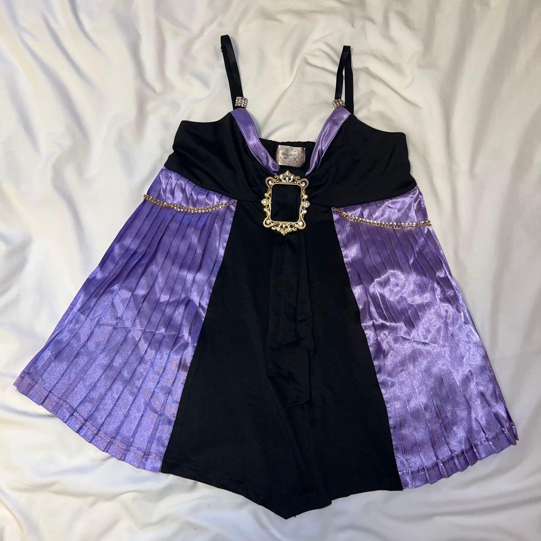 GOLDS∞infinity 黒紫 プリーツキャミソール