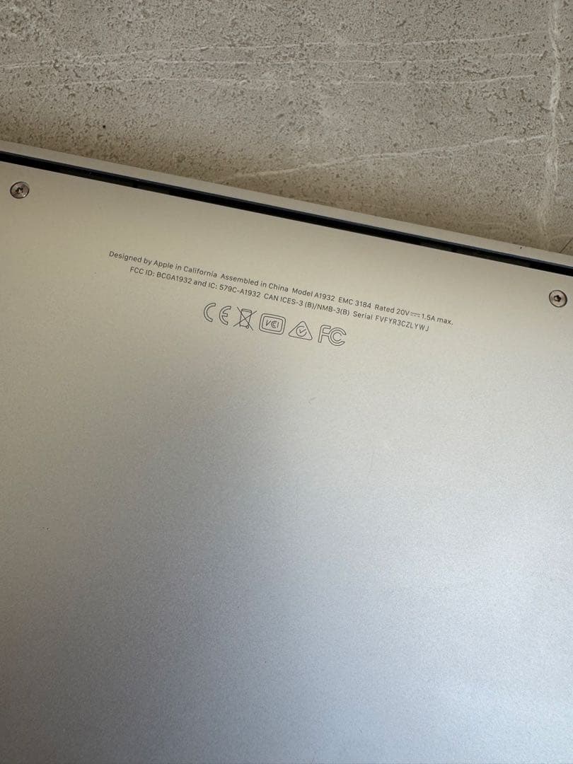 ジャンク品】MacBook Air A1932（2018年モデル）本体のみ