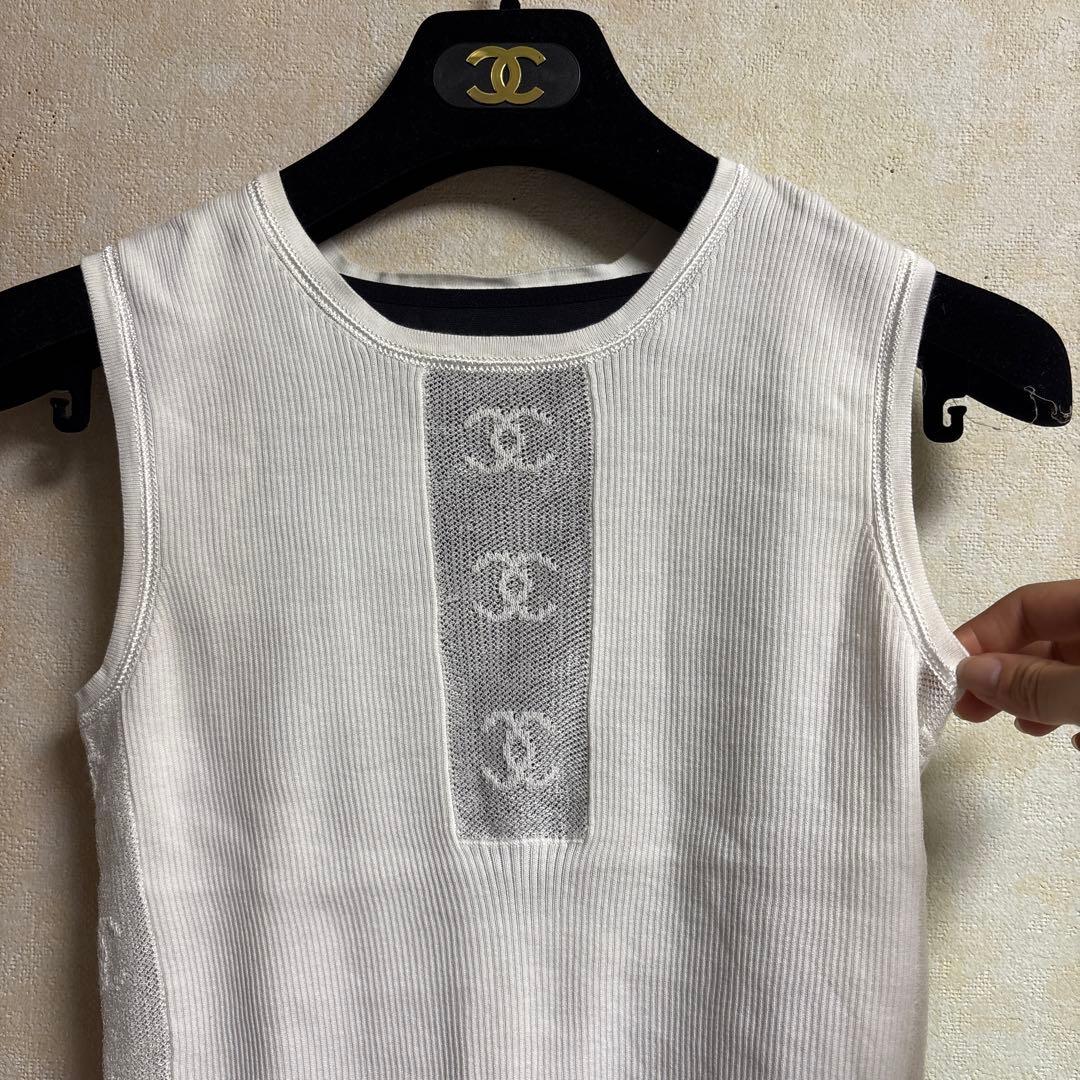 激レア CHANEL ホワイト タンクトップ