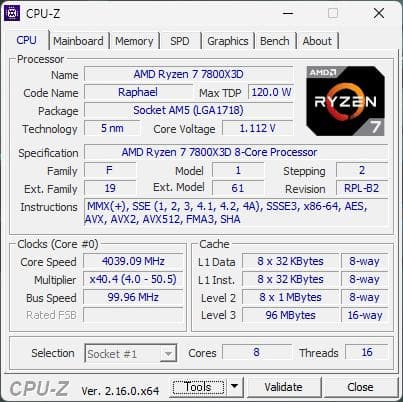 【中古】AMD CPU Ryzen 7 7800X3D BOX