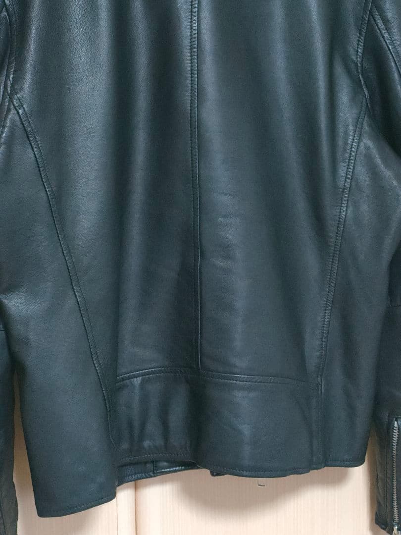 本*り様 美品 AWESOME LEATHER スタンドダブルライダースジャケッ