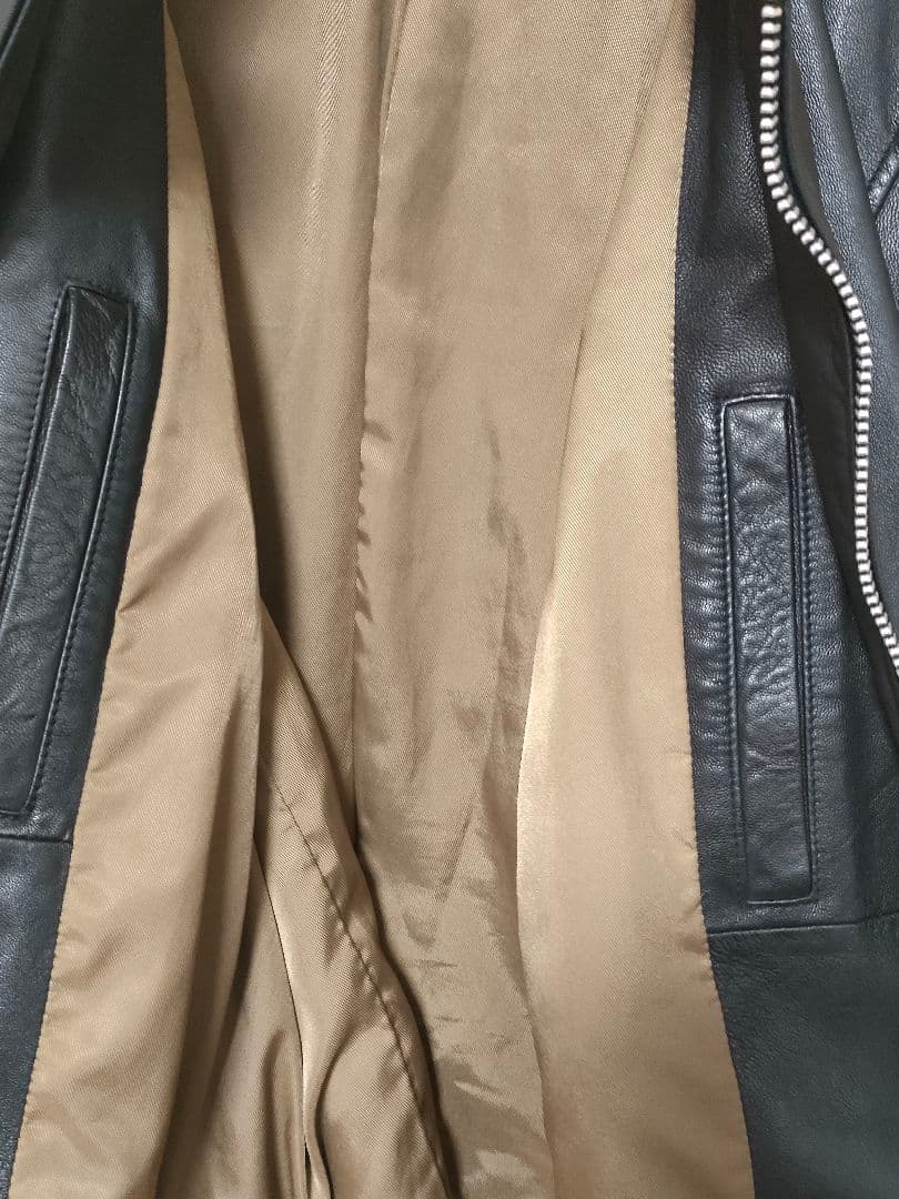 本*り様 美品 AWESOME LEATHER スタンドダブルライダースジャケッ