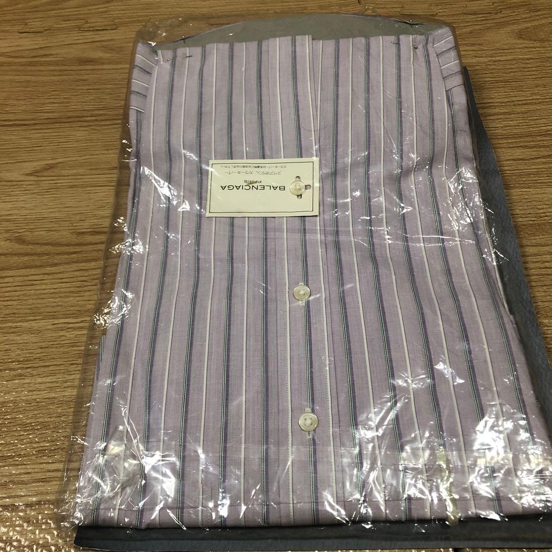 【本日最終値下デッド未使用タグ付BALENCIAGA ストライプシャツ38-80