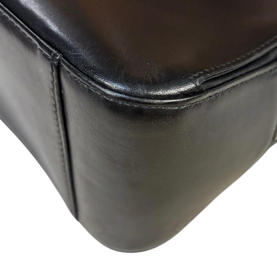 【美品】ポールスミス　オールレザー　ミニボストンバッグ　肩掛け　マルチカラー　黒