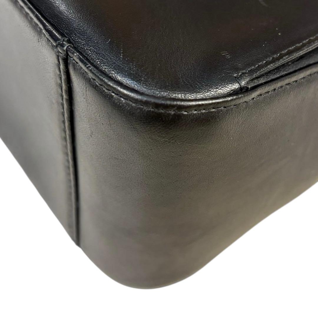 【美品】ポールスミス　オールレザー　ミニボストンバッグ　肩掛け　マルチカラー　黒