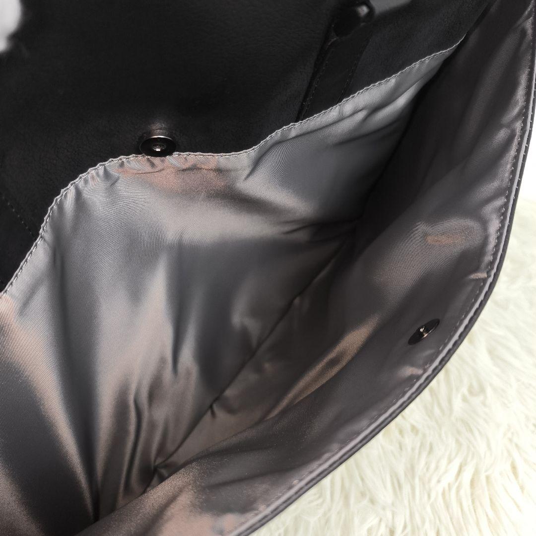 ✨未使用級極美品✨ タケオキクチ トートバッグ 合皮 肩掛け 撥水 A4可 黒