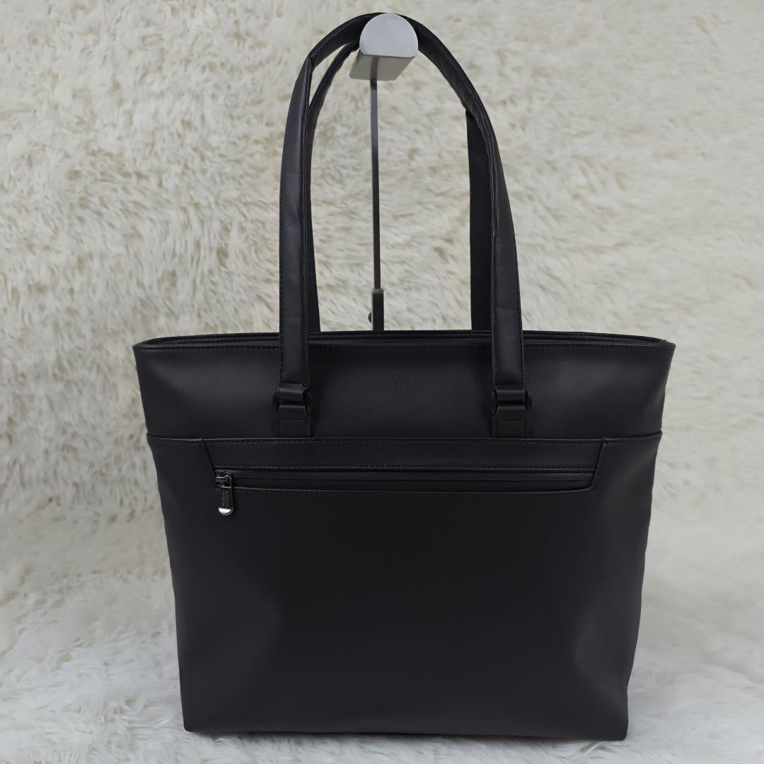 ✨未使用級極美品✨ タケオキクチ トートバッグ 合皮 肩掛け 撥水 A4可 黒