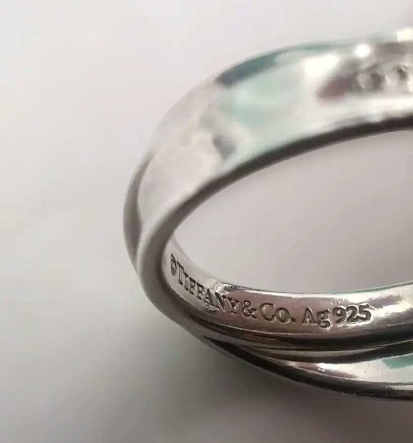 ティファニー 11号 インターロッキング リング ダブル ナロー 2連 指輪