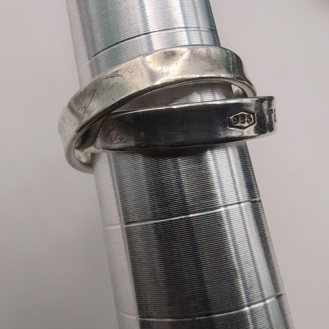 ティファニー 11号 インターロッキング リング ダブル ナロー 2連 指輪