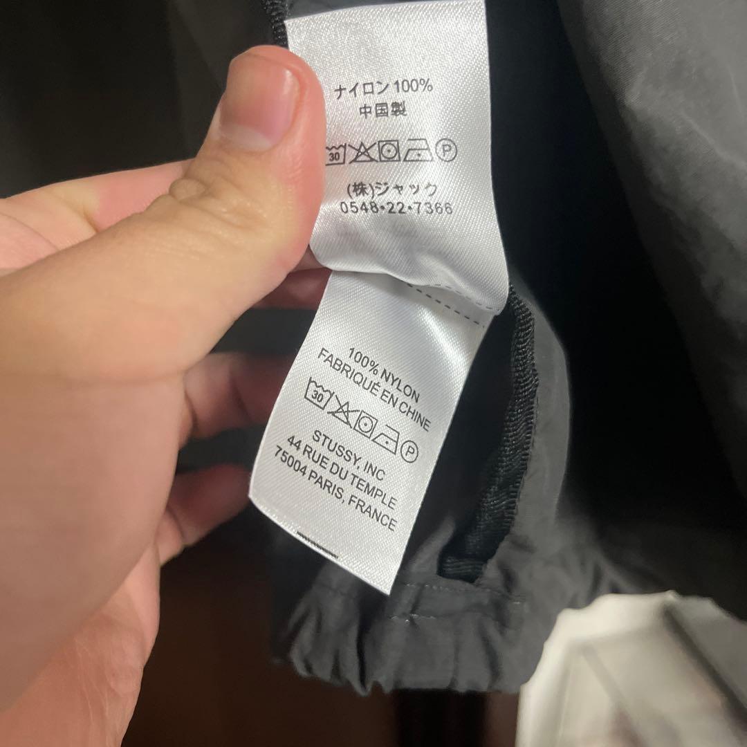 STUSSY ナイロンジャケット XL グレー バックロゴ シェルジャケット