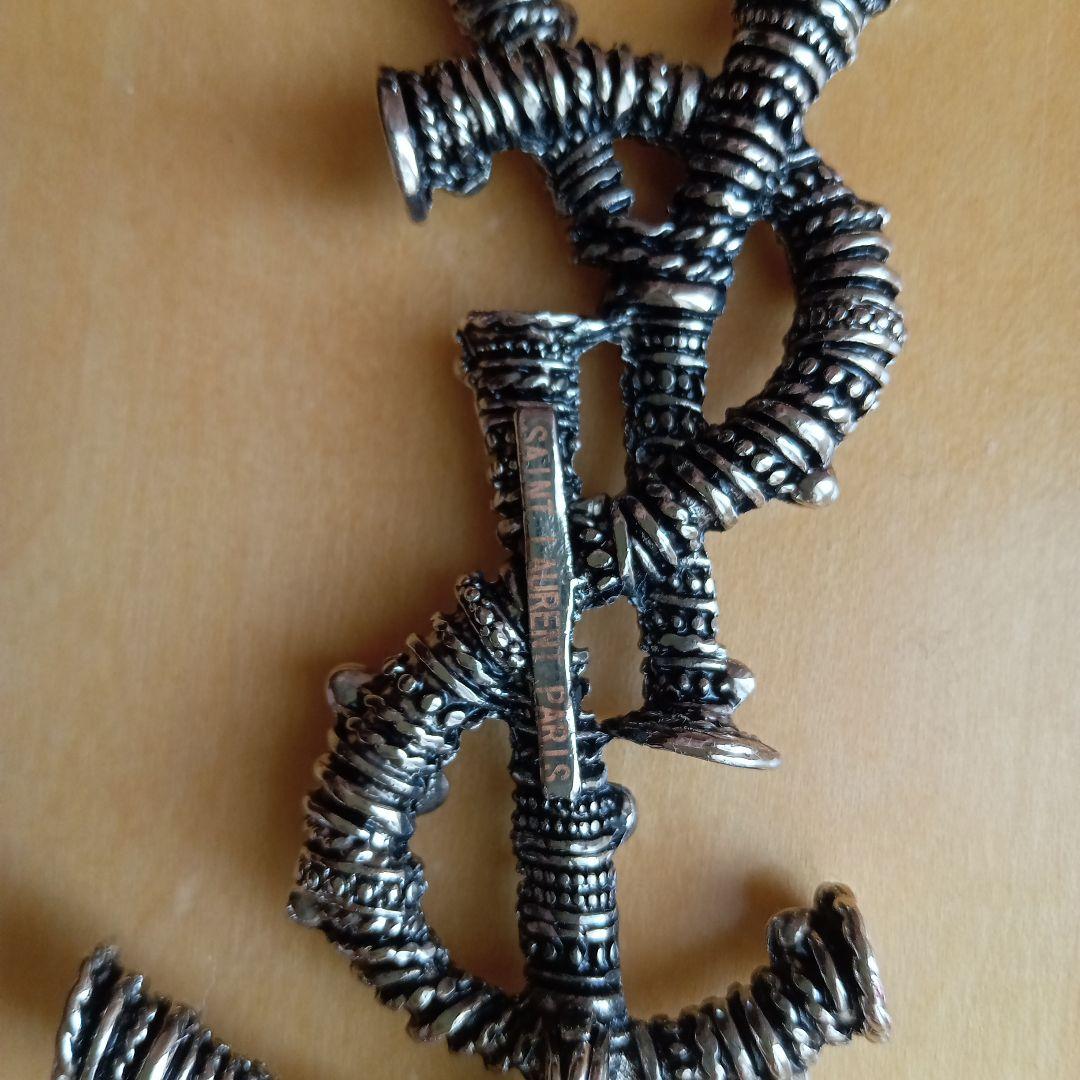 【希少】サンローラン ネジ OXIDIZED SILVER ブローチ