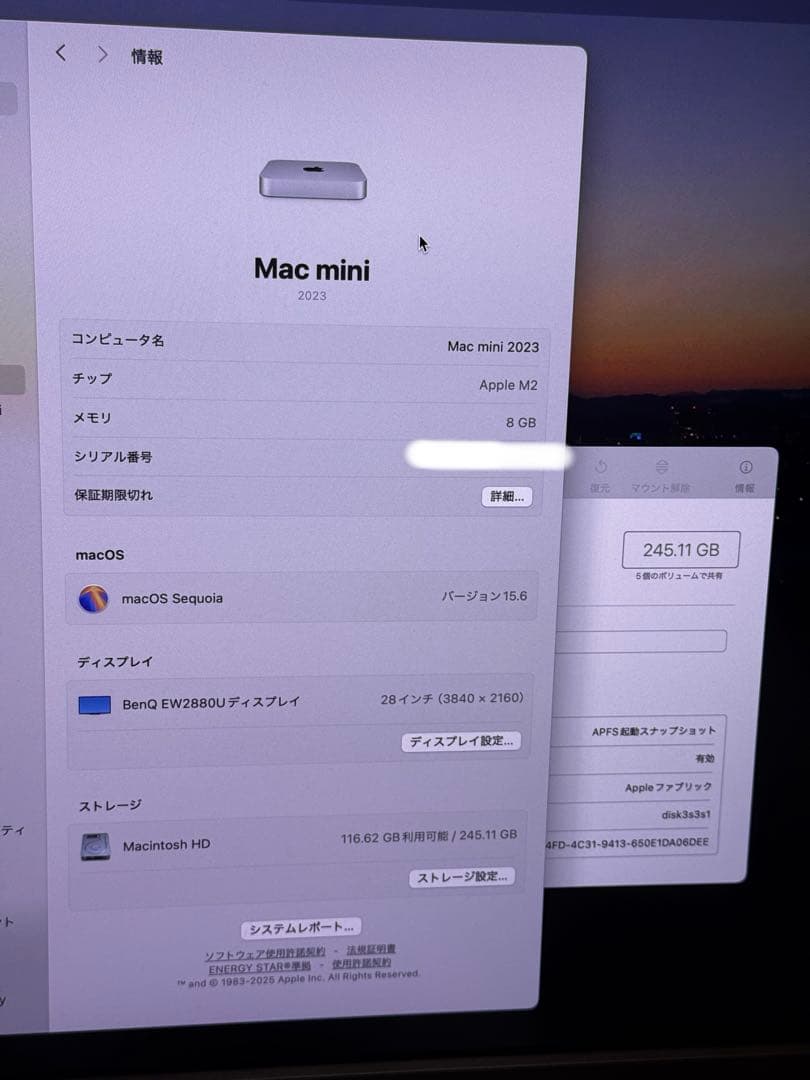 M2 Mac mini 8GB 256GB 中古