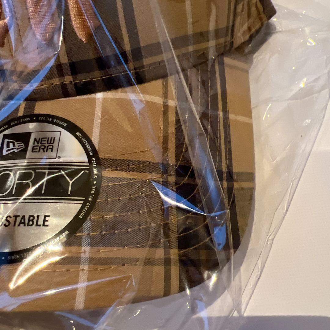 machatt newera コラボキャップ　ベージュチェック