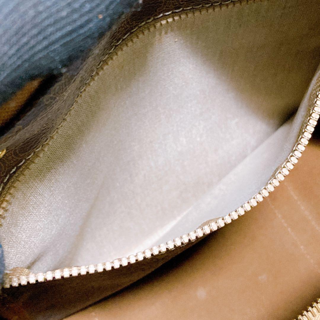 809 セリーヌ　マカダム　ボストンバッグ　ハンドバッグ　ブラウン