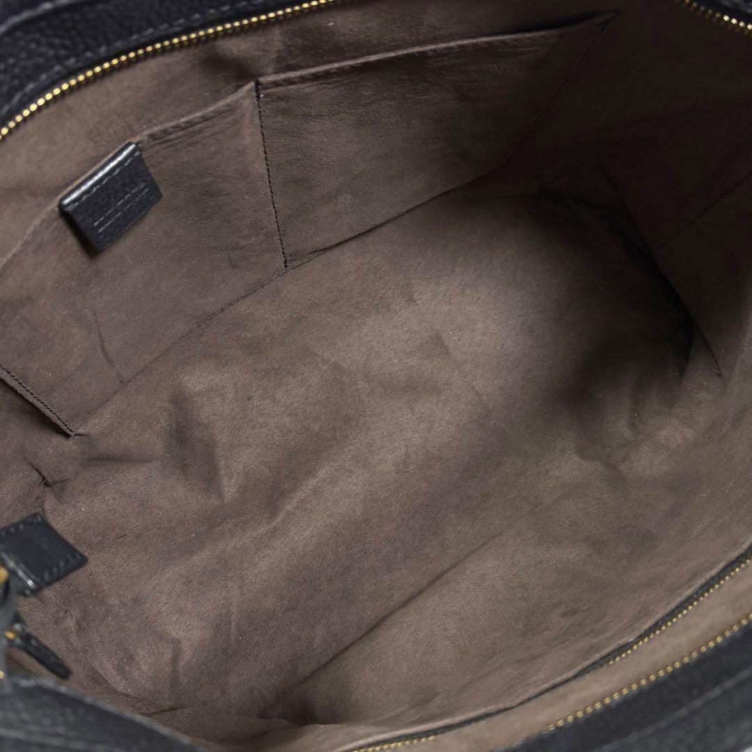 瀧治郎HushTug ハッシュタグ レザートートバッグ 黒 A4 本革