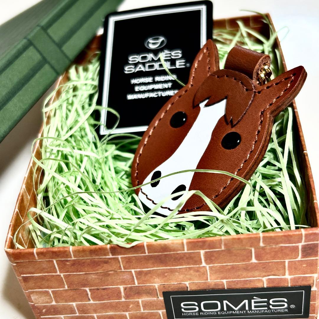 ソメスサドル アッシュゴールド メンコキーホルダー 砂川限定