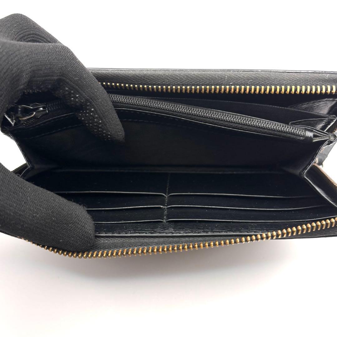 グッチ キングスネーク 長財布 レザー ラウンドファスナー