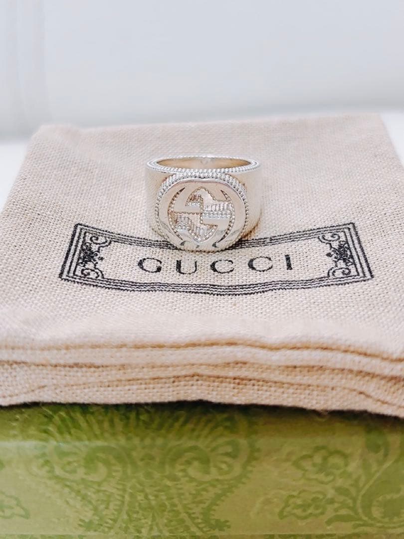 GUCCI インターロッキング　シルバー　リング
