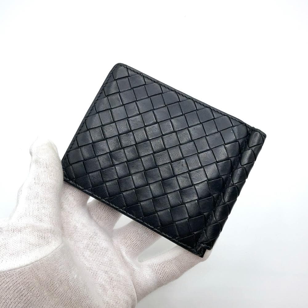 ◇ボッテガヴェネタ◇イントレチャート/マネークリップ/ブラック/ブランド