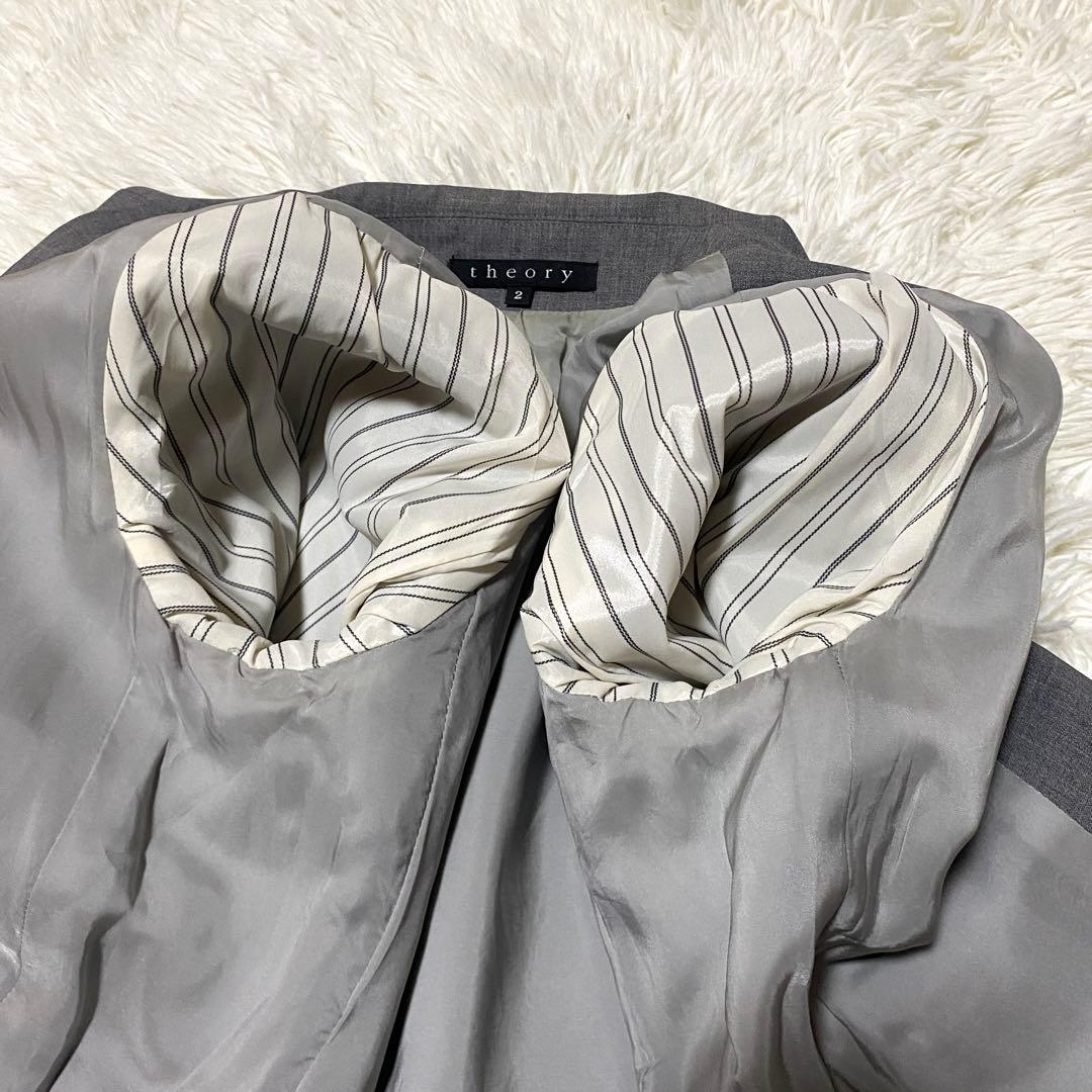 良品✨Theory スーツ セットアップ ビジネス グレー ジャケット パンツ