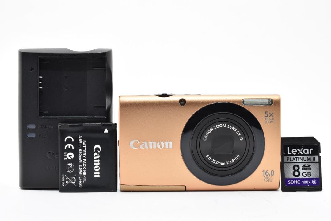 【美品】Canon PowerShot A3400 IS ゴールド　動作確認済
