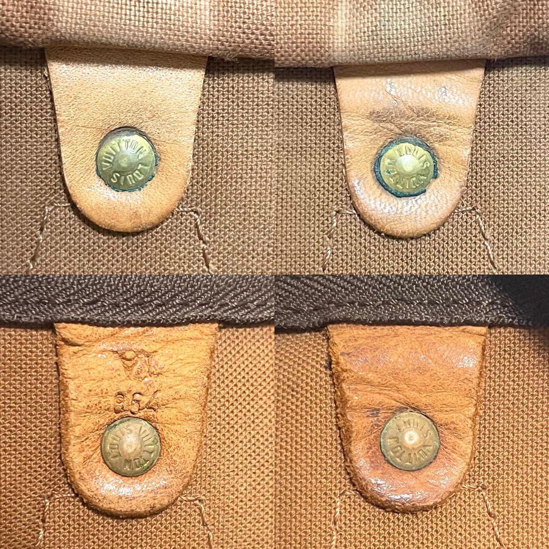 ルイヴィトン　ボストンバッグ　スピーディ35 モノグラム　ブラウン　ヌメ革　廃盤