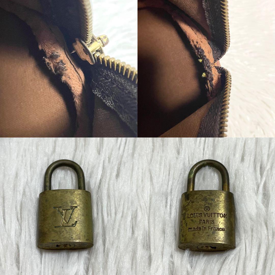 ルイヴィトン　ボストンバッグ　スピーディ35 モノグラム　ブラウン　ヌメ革　廃盤