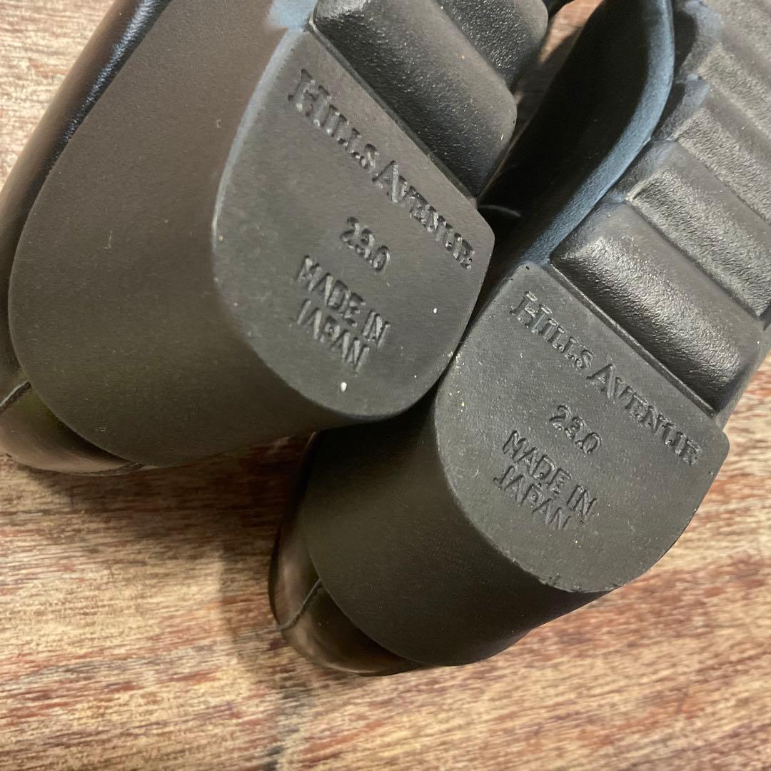 美品 ヒルズアベニュー 23cm ウェーブソール パンプス シューズ ブラック