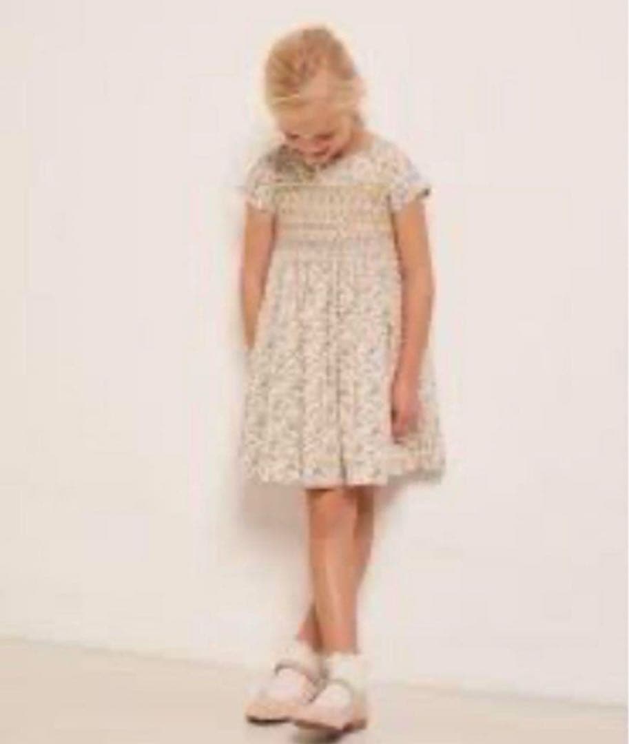 め*め様 新品✨タグ付き✨【2A】ボンポワン　ワンピース　Bonpoint ブル