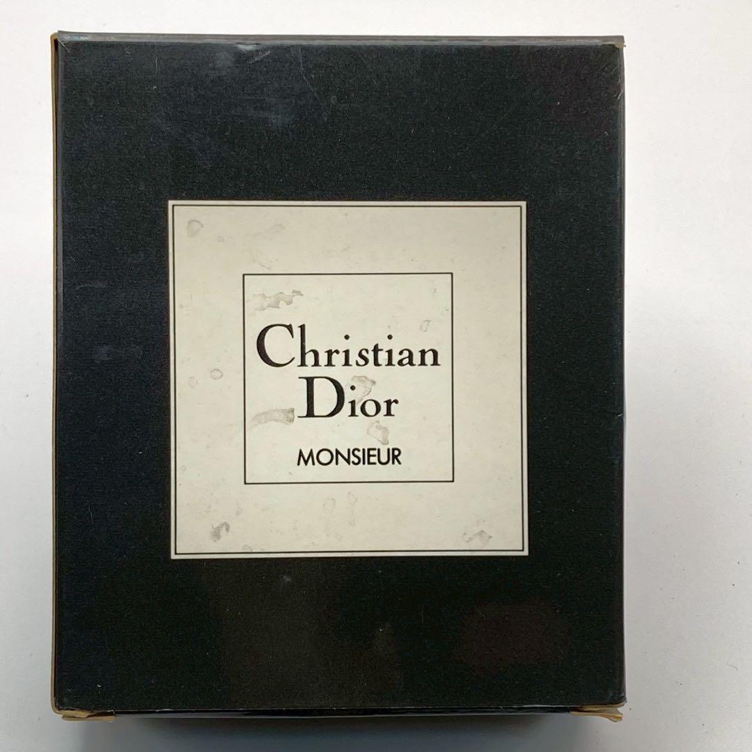 【美品】クリスチャンディオール　レザーベルト　ヴィンテージ　ロゴ金具　ブラック