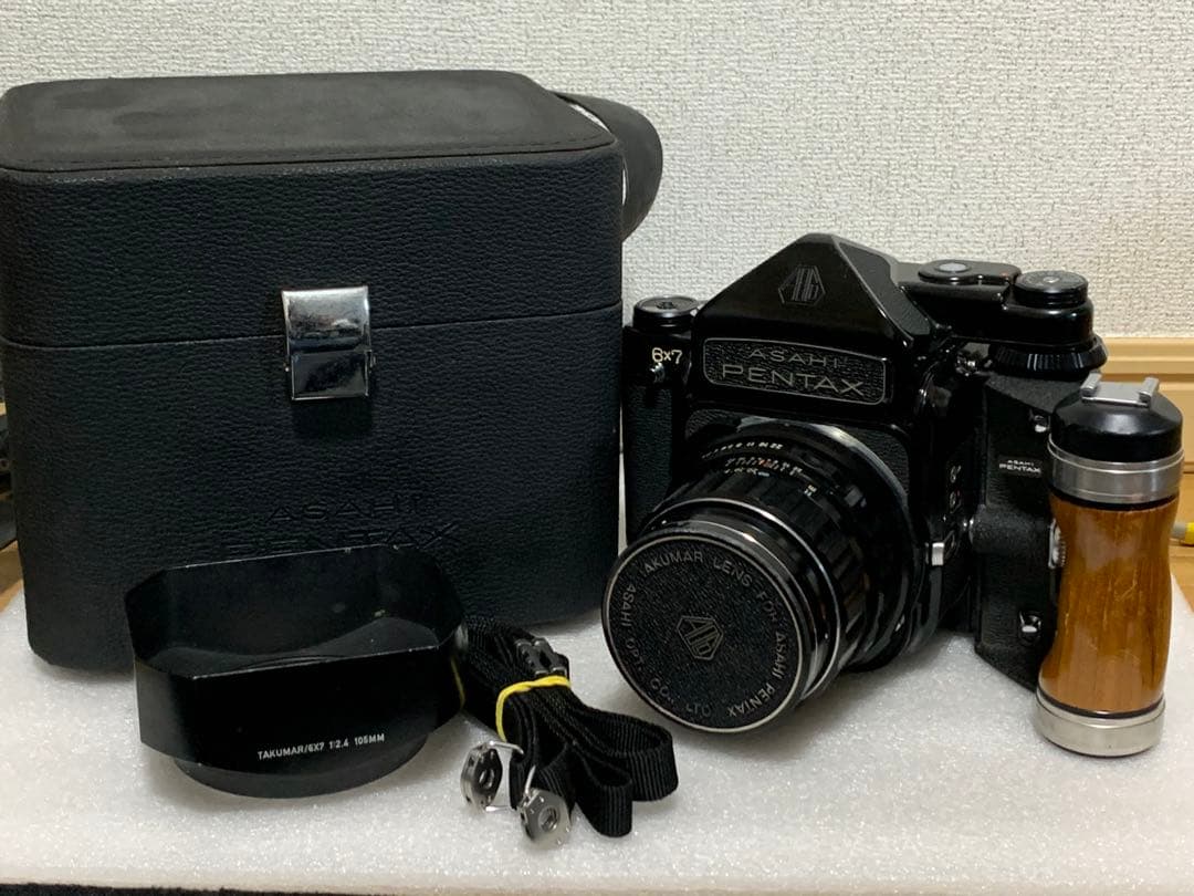 PENTAX 6x7 TAKUMAR 1:2.4 105 グリップ ケース付き